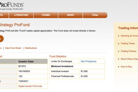 資產管理公司 ProFunds 推出美國第一檔公開發行的比特幣共同基金