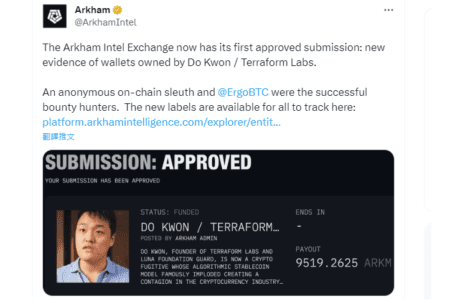 Arkham 向加密偵探發放平台首個懸賞金，獎勵發現 Do Kwon 相關錢包的證據